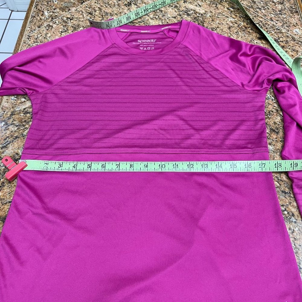 Speedo Women Long Sleeve Rash Guard Rashguard Shirt Top Pullover - Picture 9 of 12